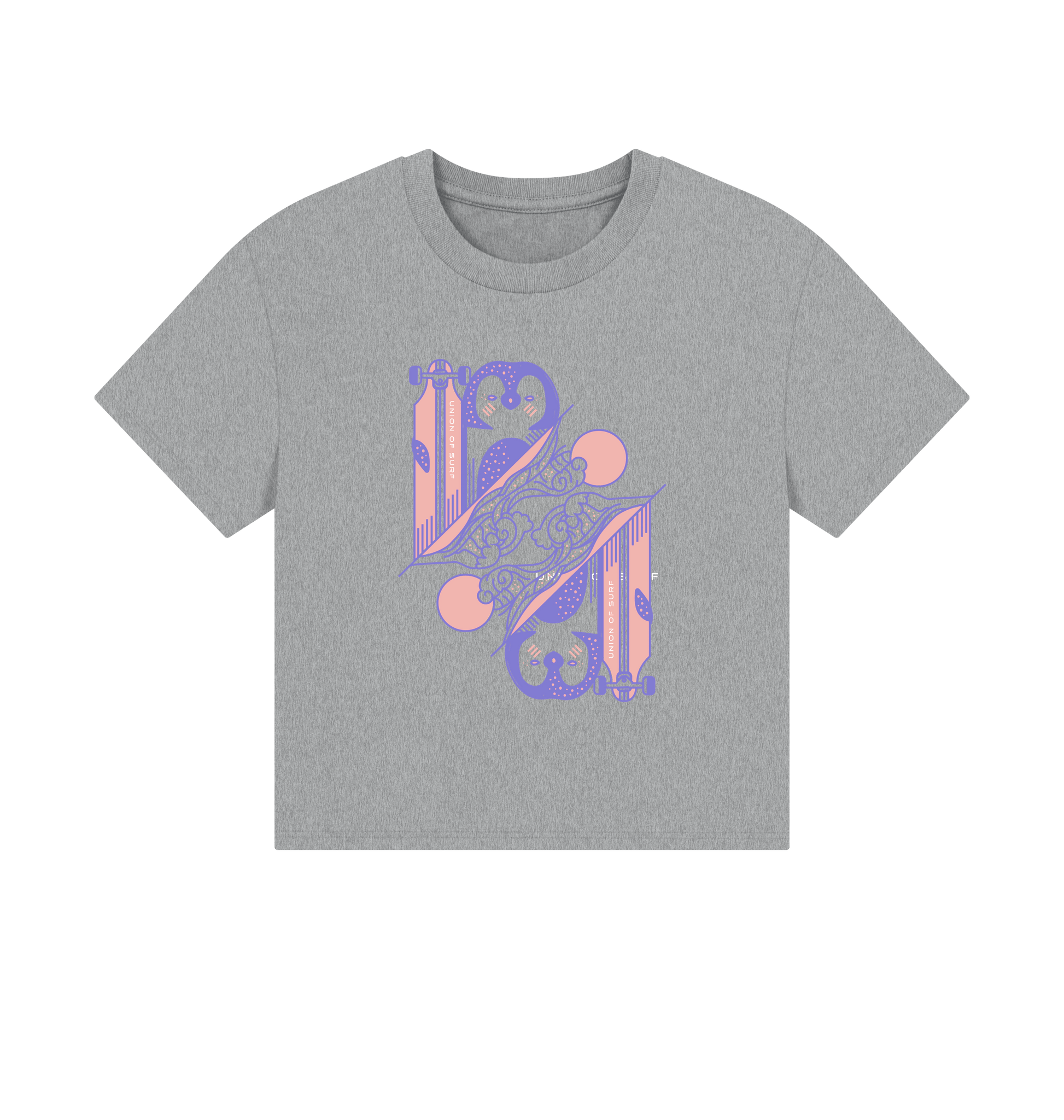 Athletic Grey Printed T-shirt Front