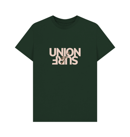 Union of surf casual organic cotton men's t-shirts size guide and product specifications table