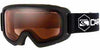 Carve Aspire Low Light Lens black ski goggles with orange tinted lens, adjustable strap, and foam padding for comfort
