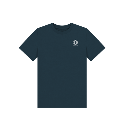 Denim Blue Printed Kids T-Shirt Front