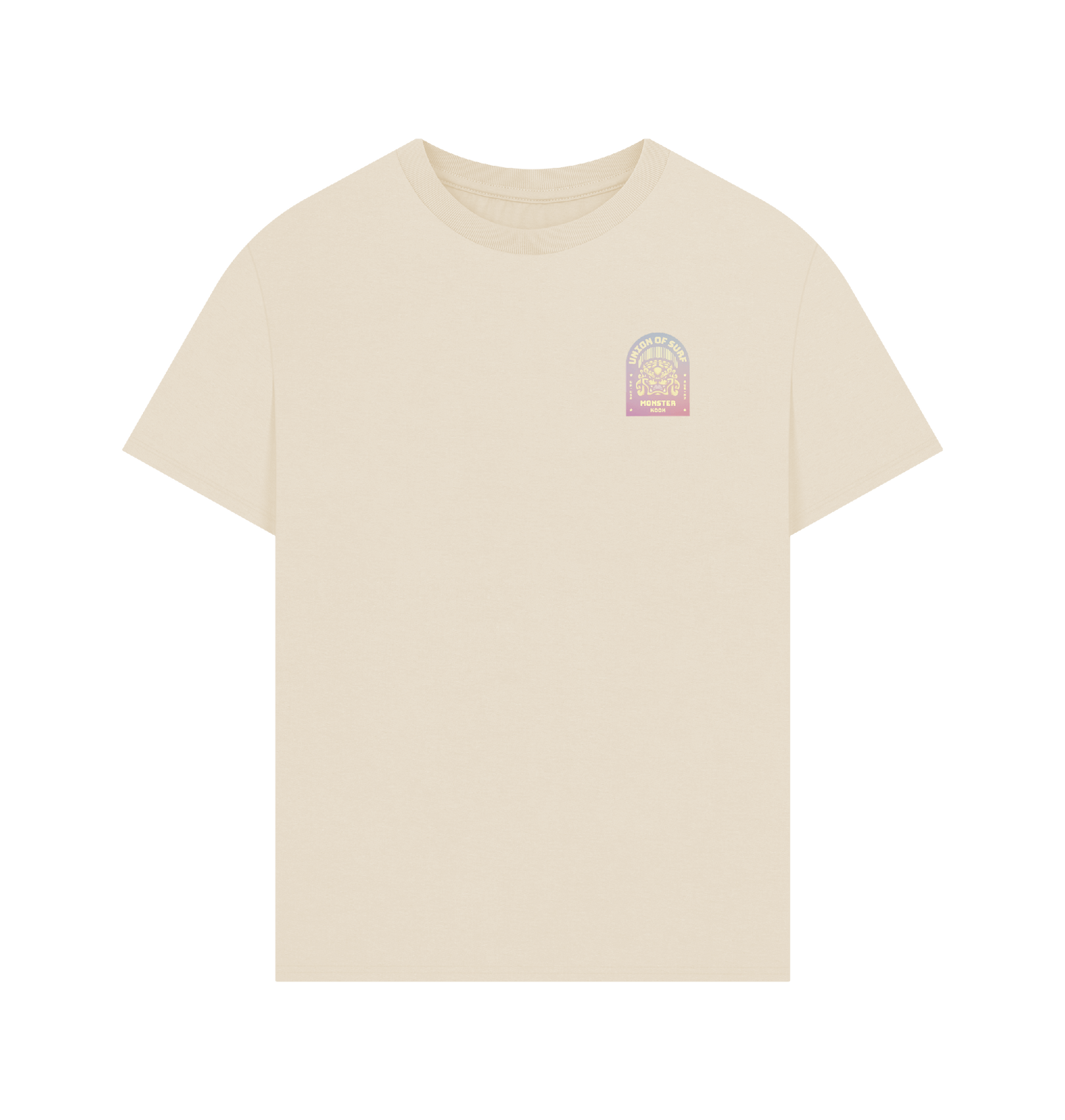 Kook Monster Oversized T shirt for men made of organic cotton with size guide and sustainable manufacturing details