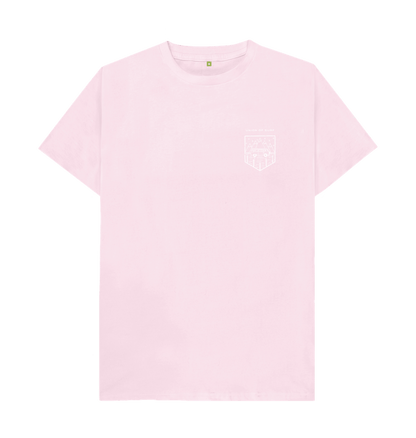 Pink Distressed Camper Badge Tee