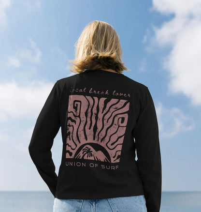 Women graphic tees Local Break Lover long sleeve organic cotton sustainable fashion