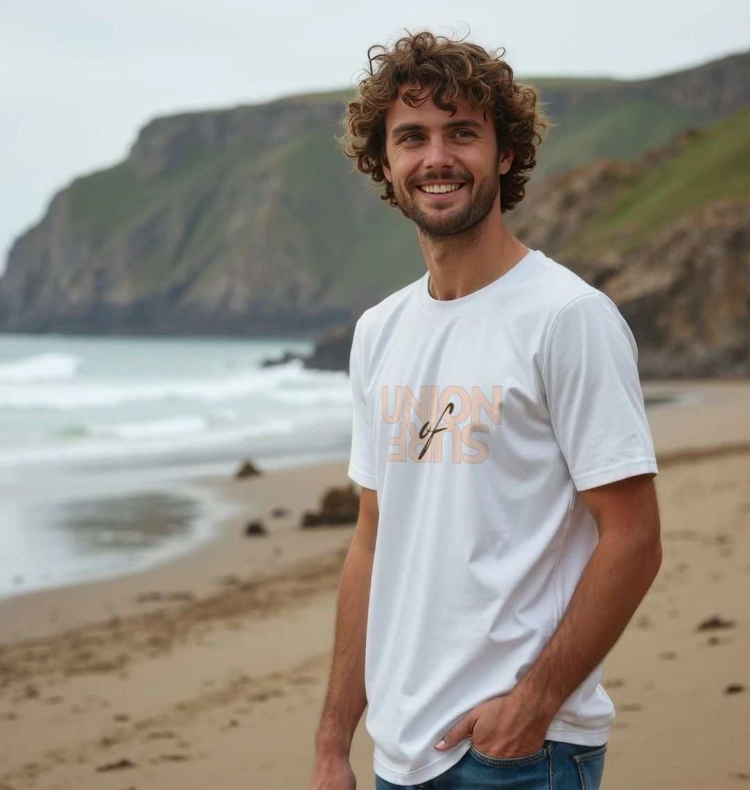 Union of surf casual organic cotton men's t-shirts size guide and product details
