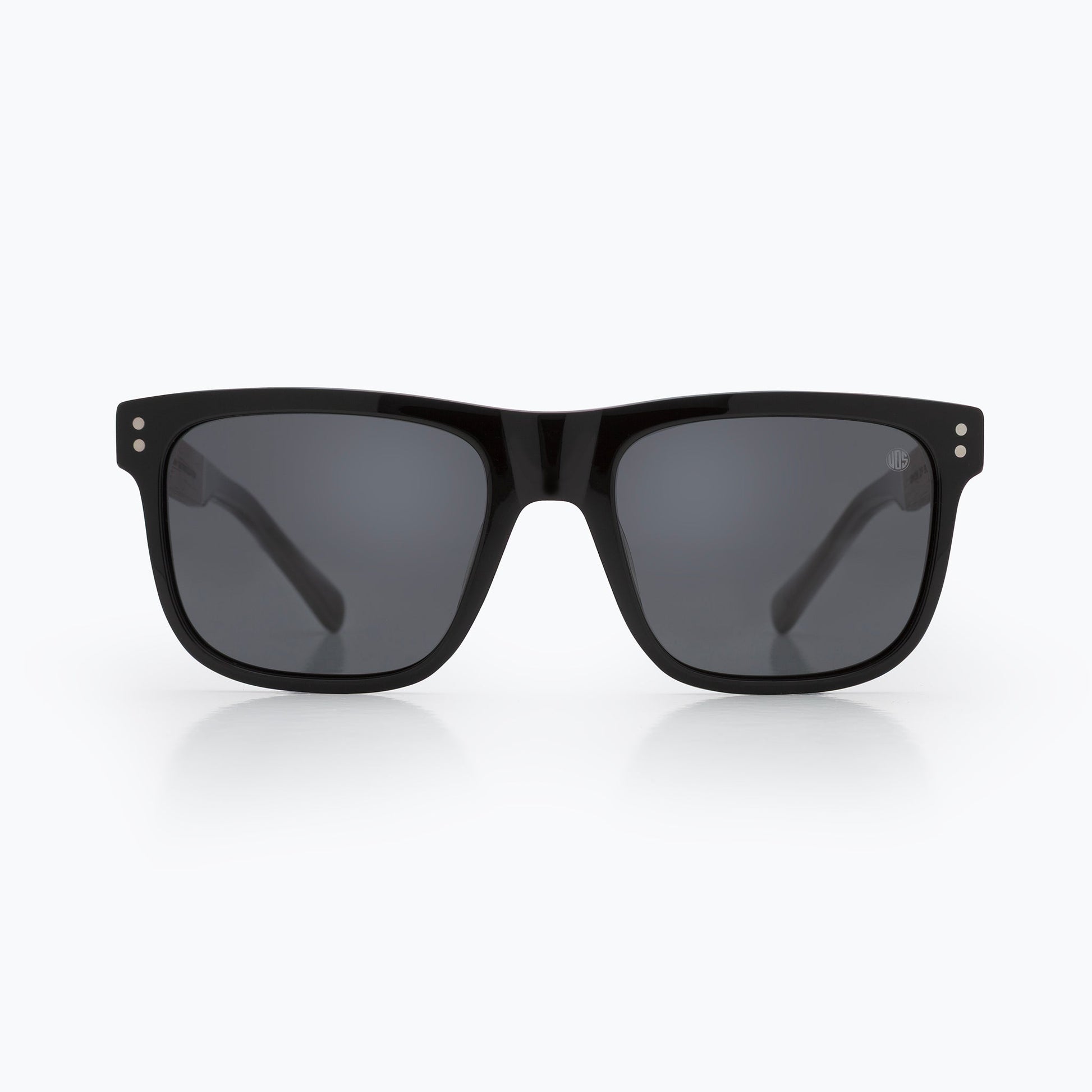 Driftwood Polarised Sunglasses with eco-friendly cellulose frame and wooden arms, classic square design, and premium polarised lenses for glare reduction and UV protection