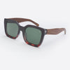 Jaws matt black sunglasses with polarized G15 lenses and sustainable wooden arms