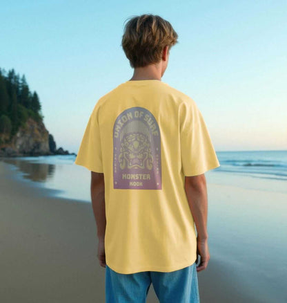 Kook Monster Oversized T shirt for men made from organic cotton with size guide and sustainable production details