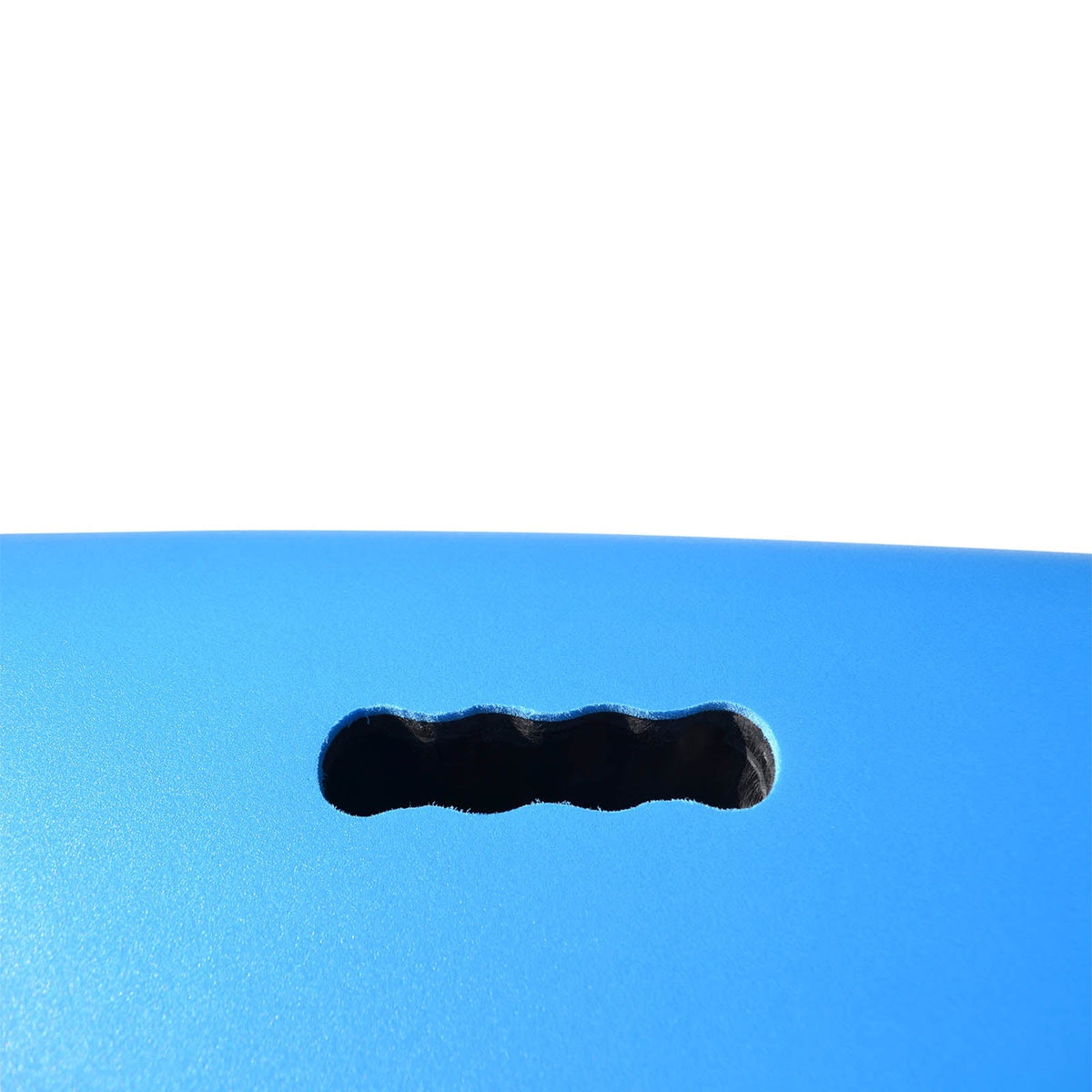 Surfboard, 7ft x 25in Beginner Surf School softboard in bright blue, with a black molded carry handle.