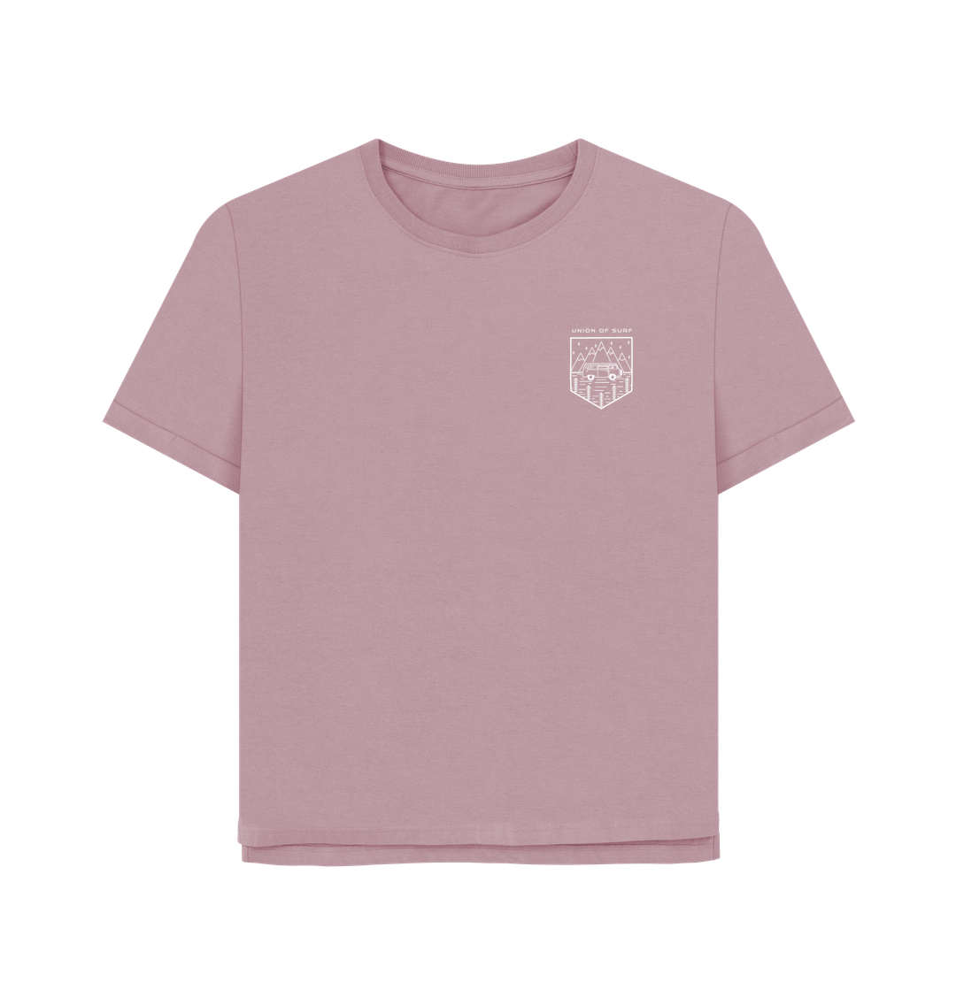Women's graphic tees made from organic cotton with vibrant, eco-friendly prints