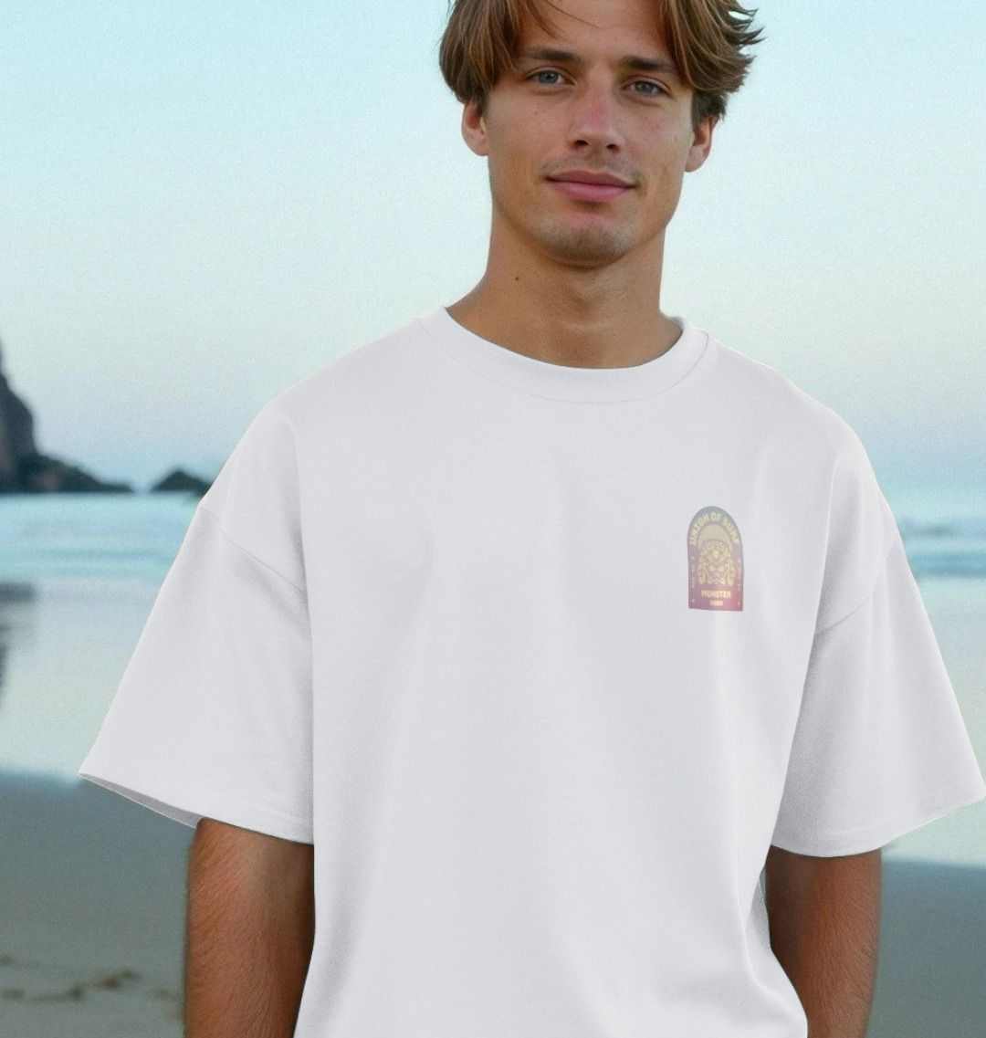 Kook Monster Oversized T shirt for men in organic cotton with size guide and sustainable fabric details