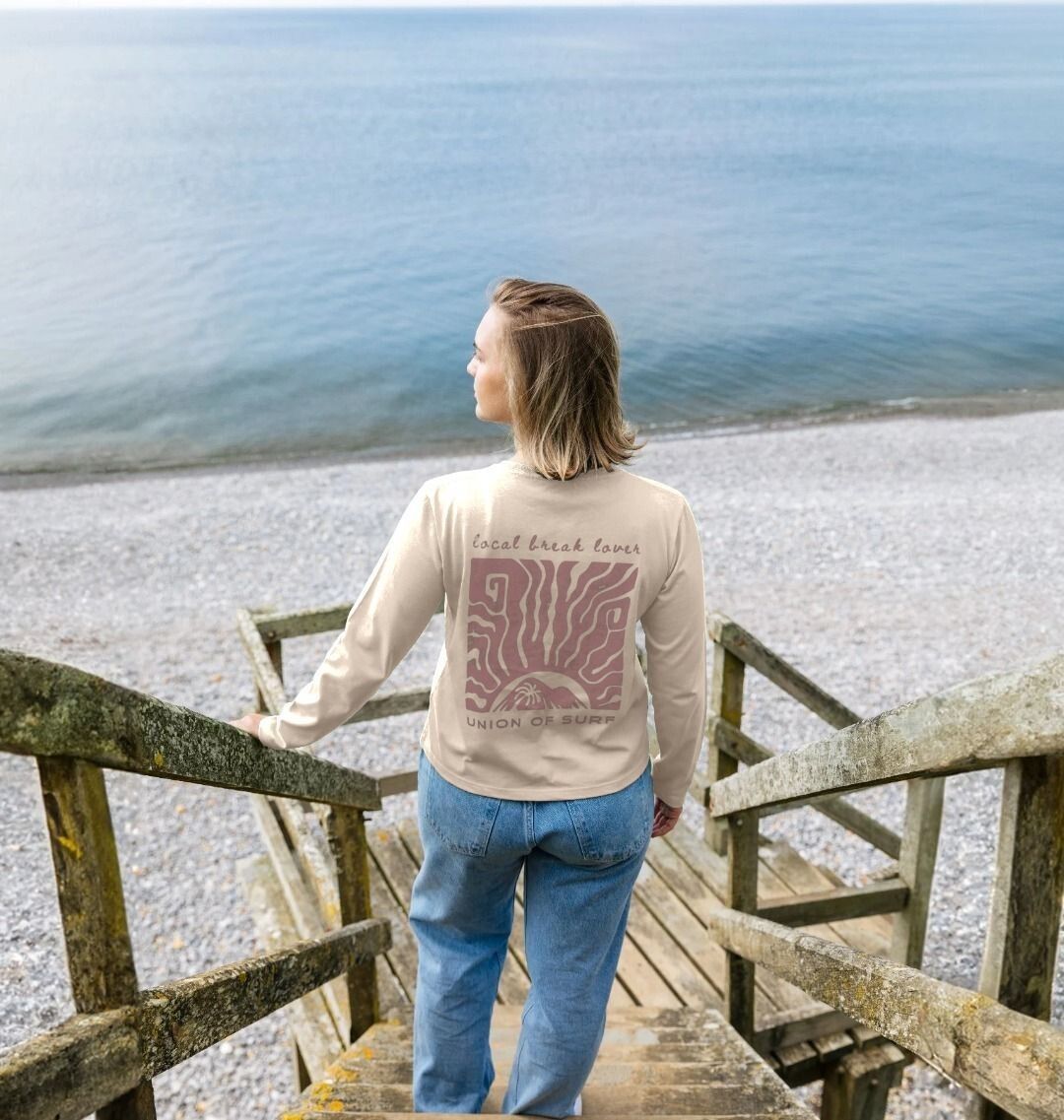 Womens graphic tee Local Break Lover long sleeve organic cotton sustainable fashion