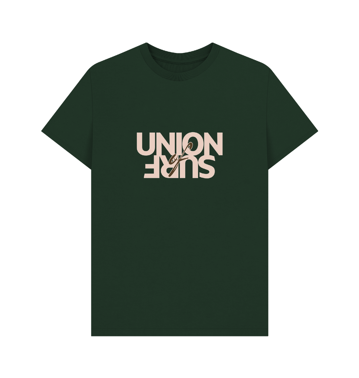 Union of surf casual organic cotton men's t-shirts size guide and product specifications table