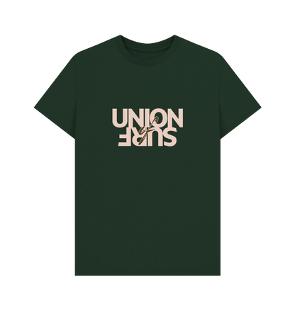 Union of surf casual organic cotton men's t-shirts size guide and product specifications table