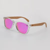 Kuta Beach Mirrored glasses with wooden eco-friendly frames and polarised lenses for unisex outdoor adventure sunglasses