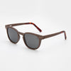 Shaka Walnut Edition sunglasses with black grain walnut wood frames and polarized lenses providing 100% UV protection