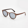 Pearl Silver Mirror sunglasses with polarized mirrored lenses and walnut wood veneer