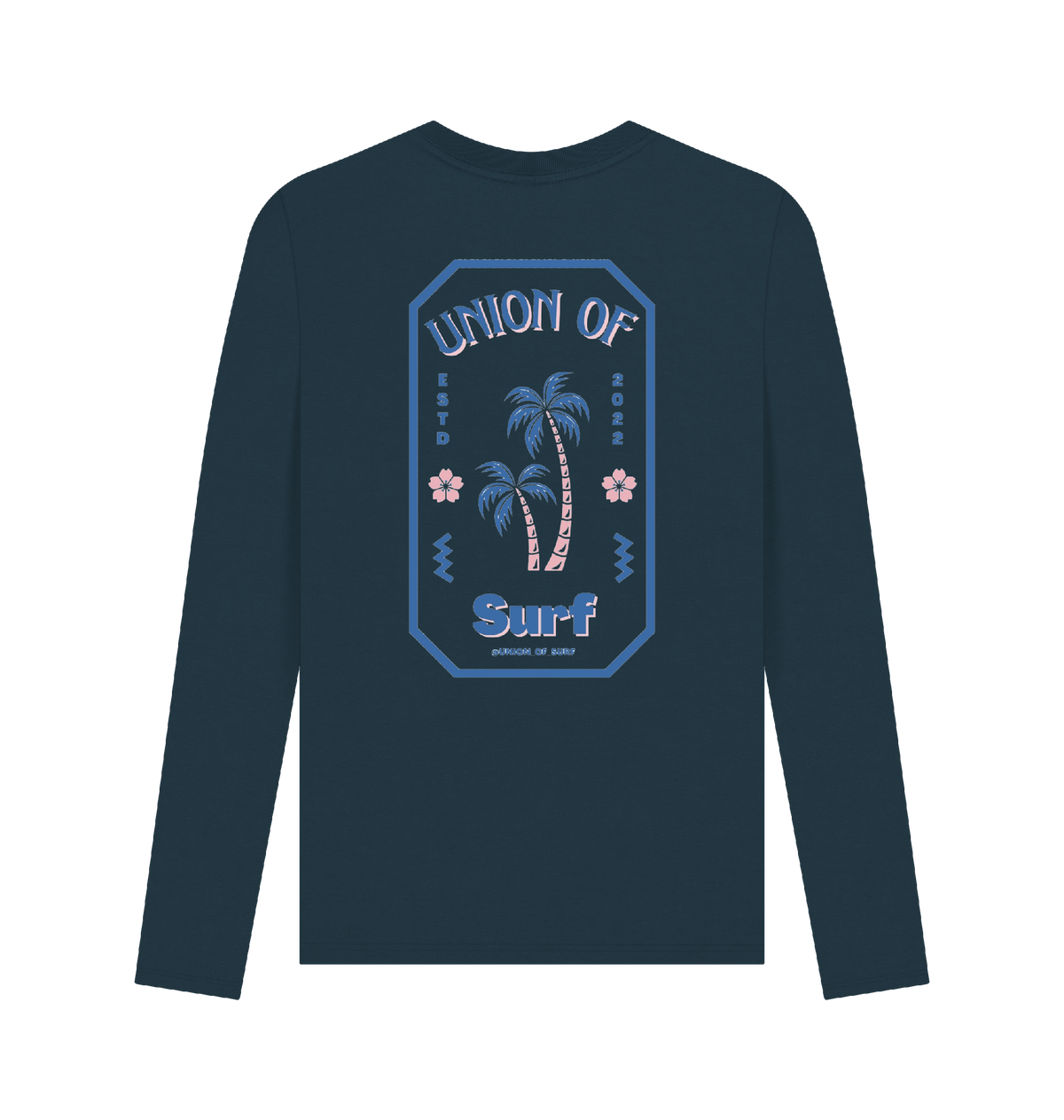 Pipe Dreams full-sleeve organic cotton surf print T-shirt in various sizes with sustainability features