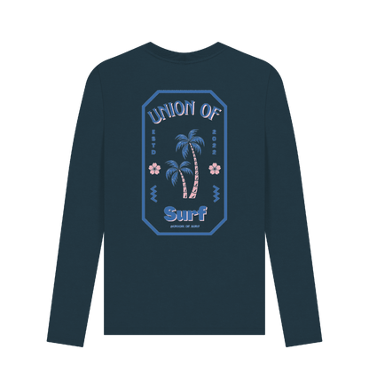 Pipe Dreams full-sleeve organic cotton surf print T-shirt in various sizes with sustainability features