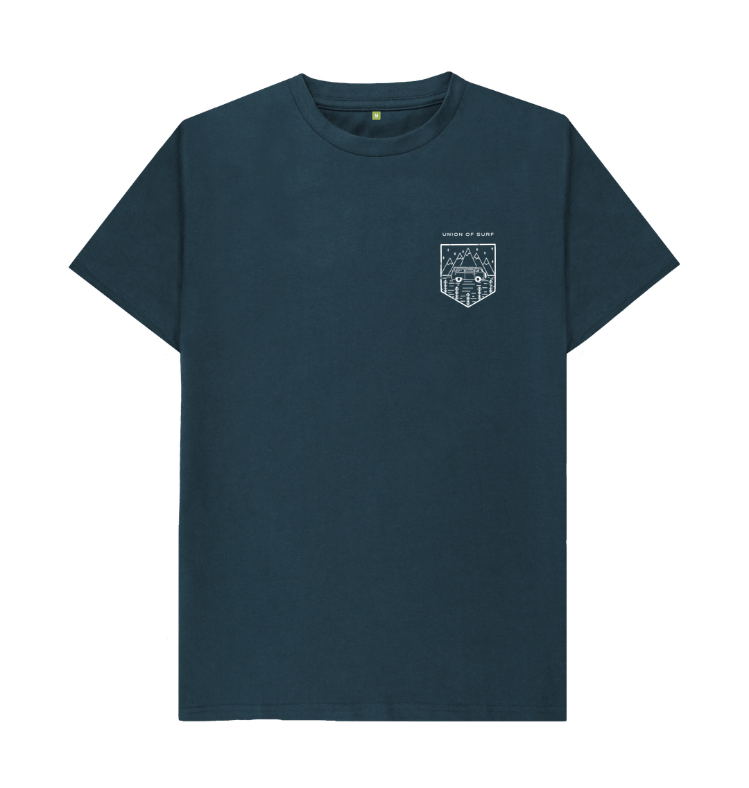 Union of Surf relaxed fit organic cotton t-shirt in dark teal with a chest logo