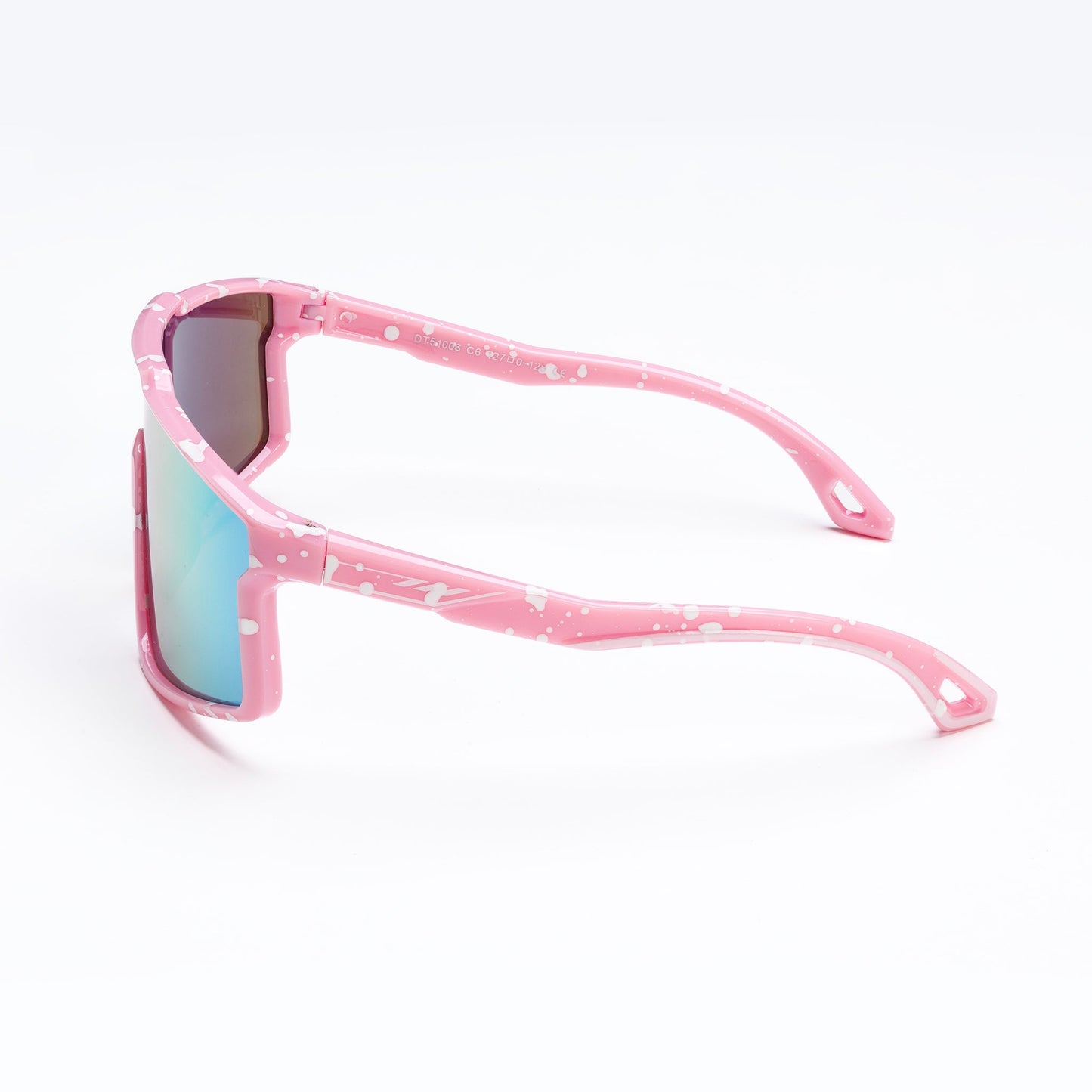 Youth polarised sunglasses Reef Run with vibrant blue and green mirrored lenses