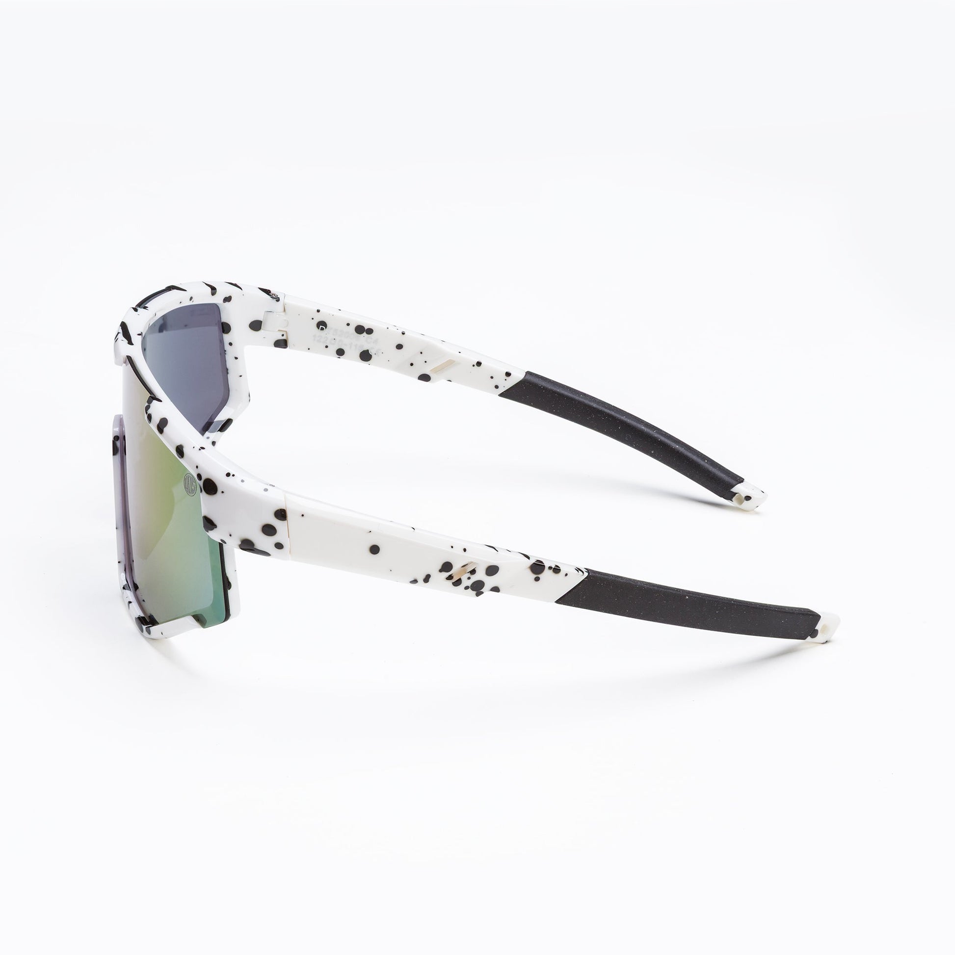 Beach Bum child polarized sunglasses on sandy beach background