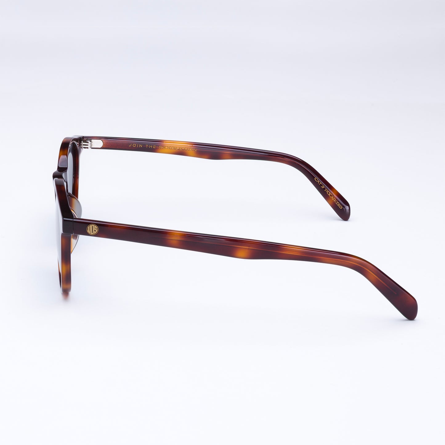 Tortoiseshell eyeglasses on a white background