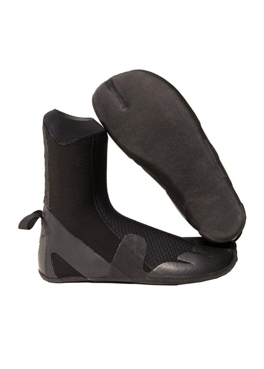 Sisstr 3mm Split Toe bootie in black stretch neoprene, with a separate split-toe sole and rear pull tab.