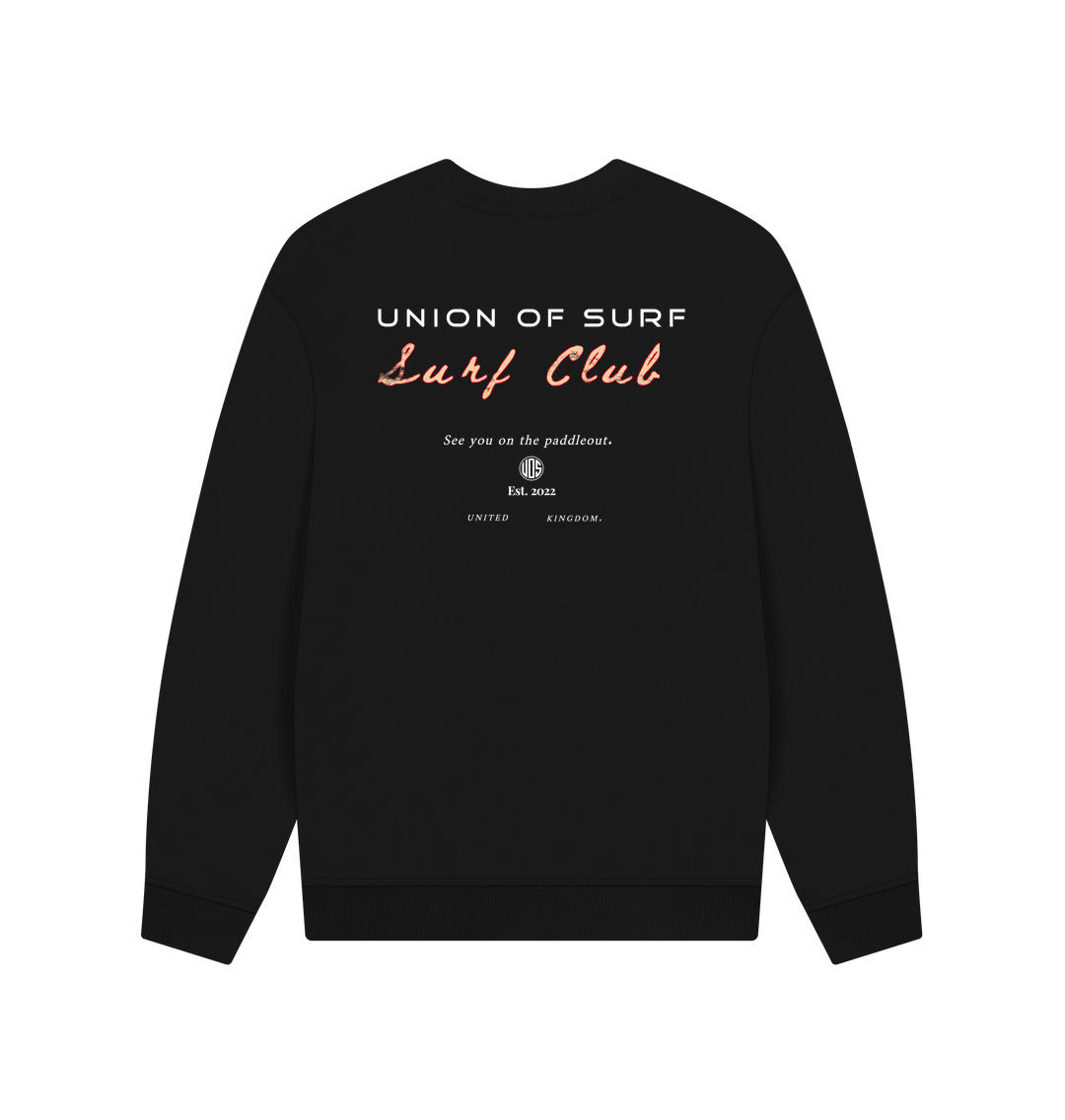 surf lifestyle jumper in black surf club