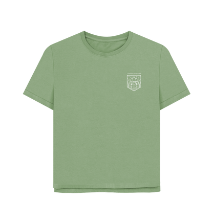Women's graphic tees made from certified organic cotton with vibrant prints and relaxed fit