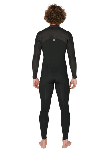 Vissla New Seas black full-body wetsuit with long sleeves, made of neoprene and nylon with a U-Zip design for cold water