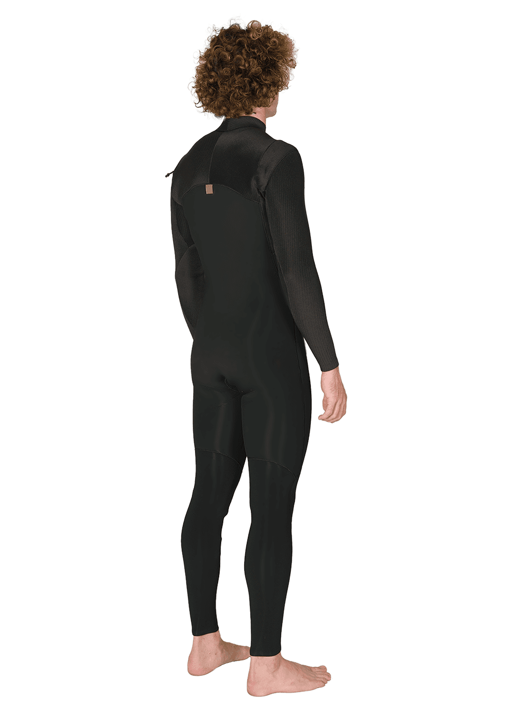 Vissla New Seas black full-body wetsuit with U-zip back entry, smooth back panel, and stitched seams for cold water use