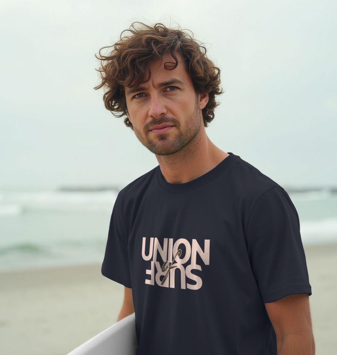 Union of Surf casual organic cotton men's T-shirts size guide and product details