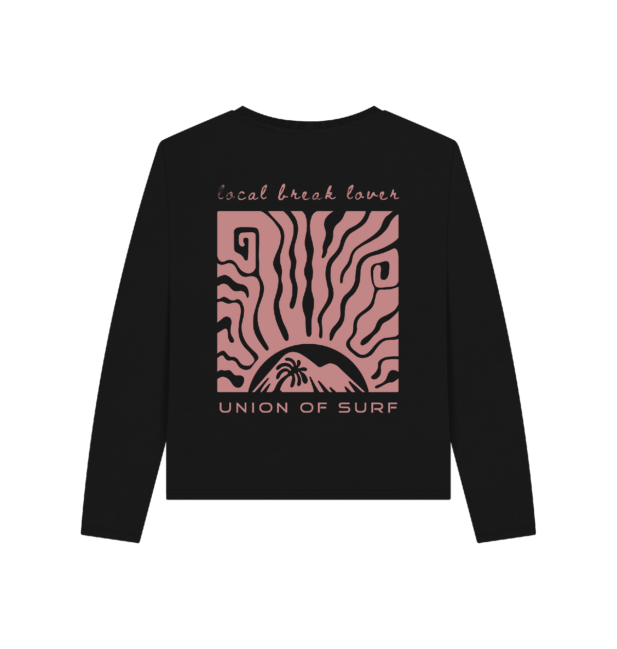 Women graphic tee Local Break Lover long sleeve organic cotton sustainable factory printed UK