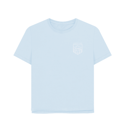 Women's graphic tee in organic cotton with vibrant print and relaxed fit, eco-friendly and sustainably made