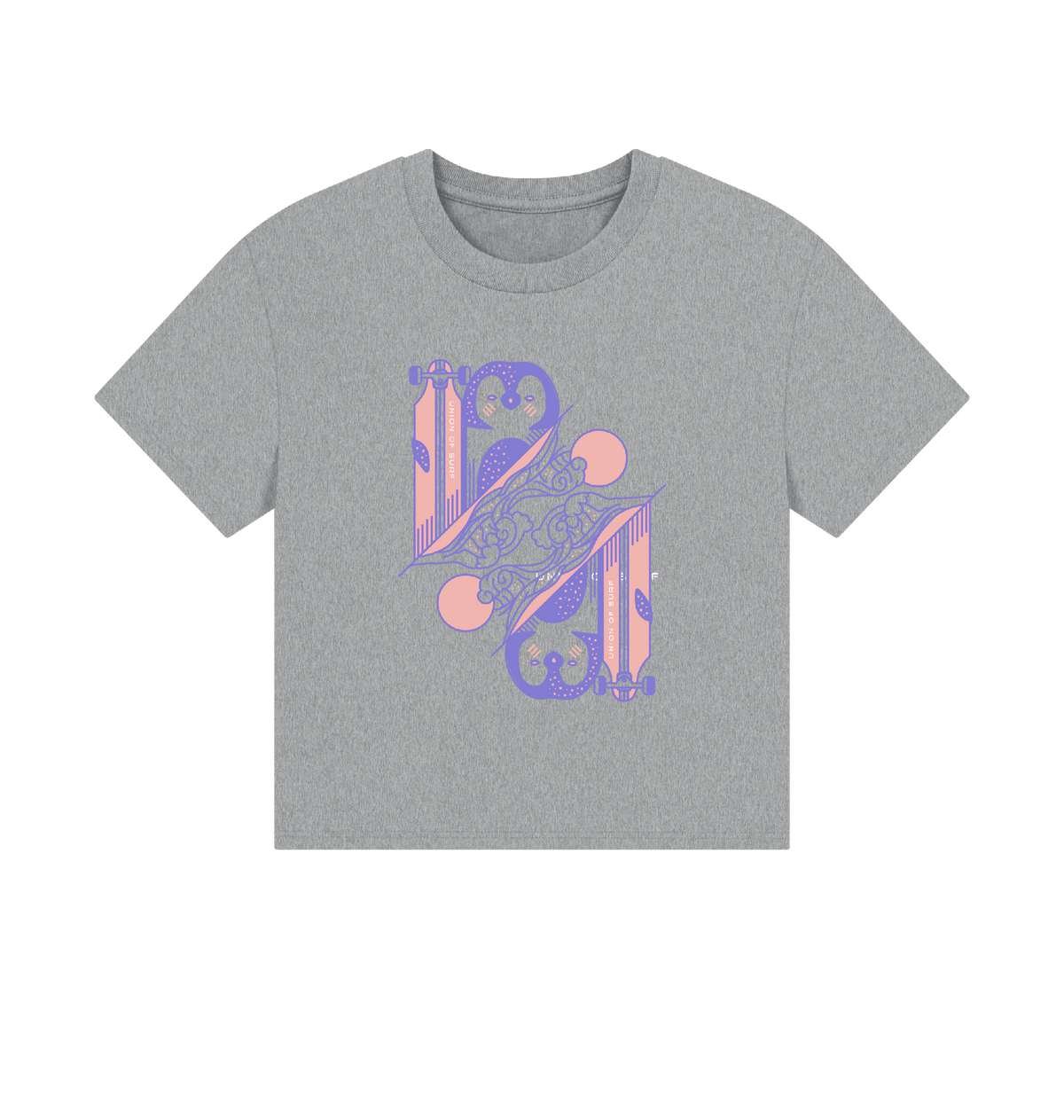 Womens oversized organic cotton sunset graphic t-shirt eco-friendly sustainable style
