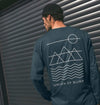 Men’s Long Sleeve Coastal Graphic T-Shirt with ocean-inspired design and breathable organic cotton fabric